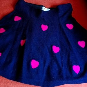 H&M , 6-8, Navy w/Pink hearts